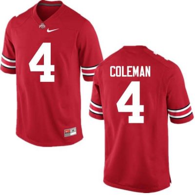 NCAA Ohio State Buckeyes Men's #4 Kurt Coleman Red Nike Football College Jersey JSA0745IQ